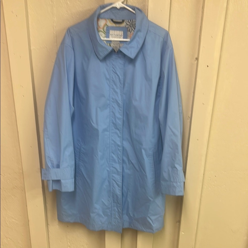 White Stag Blue Trench Coat - size 3x